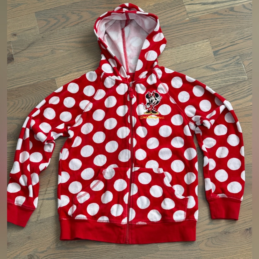 Disney girl velour hoodie jacket size L